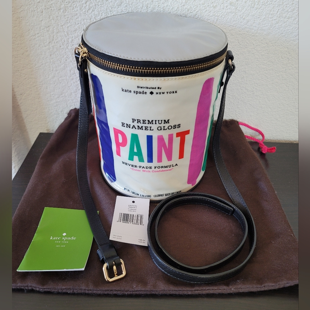 KATE SPADE NEW YORK PAINT BUCKET BRUSHSTROKE BAG